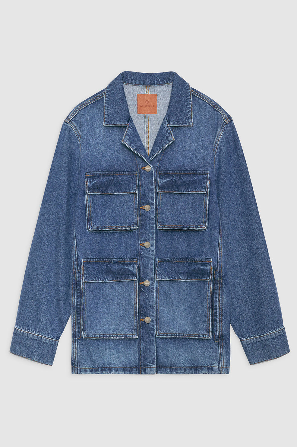 ANINE BING Alden Jacket - Arctic Blue - Front View