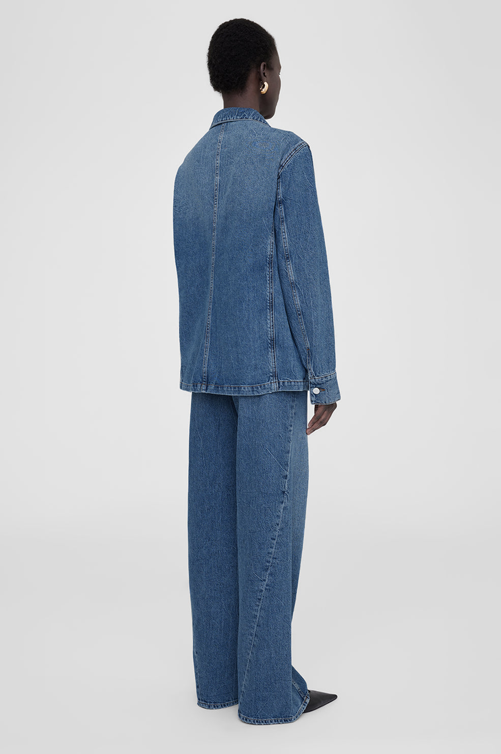 ANINE BING Alden Jacket - Arctic Blue - On Model Back