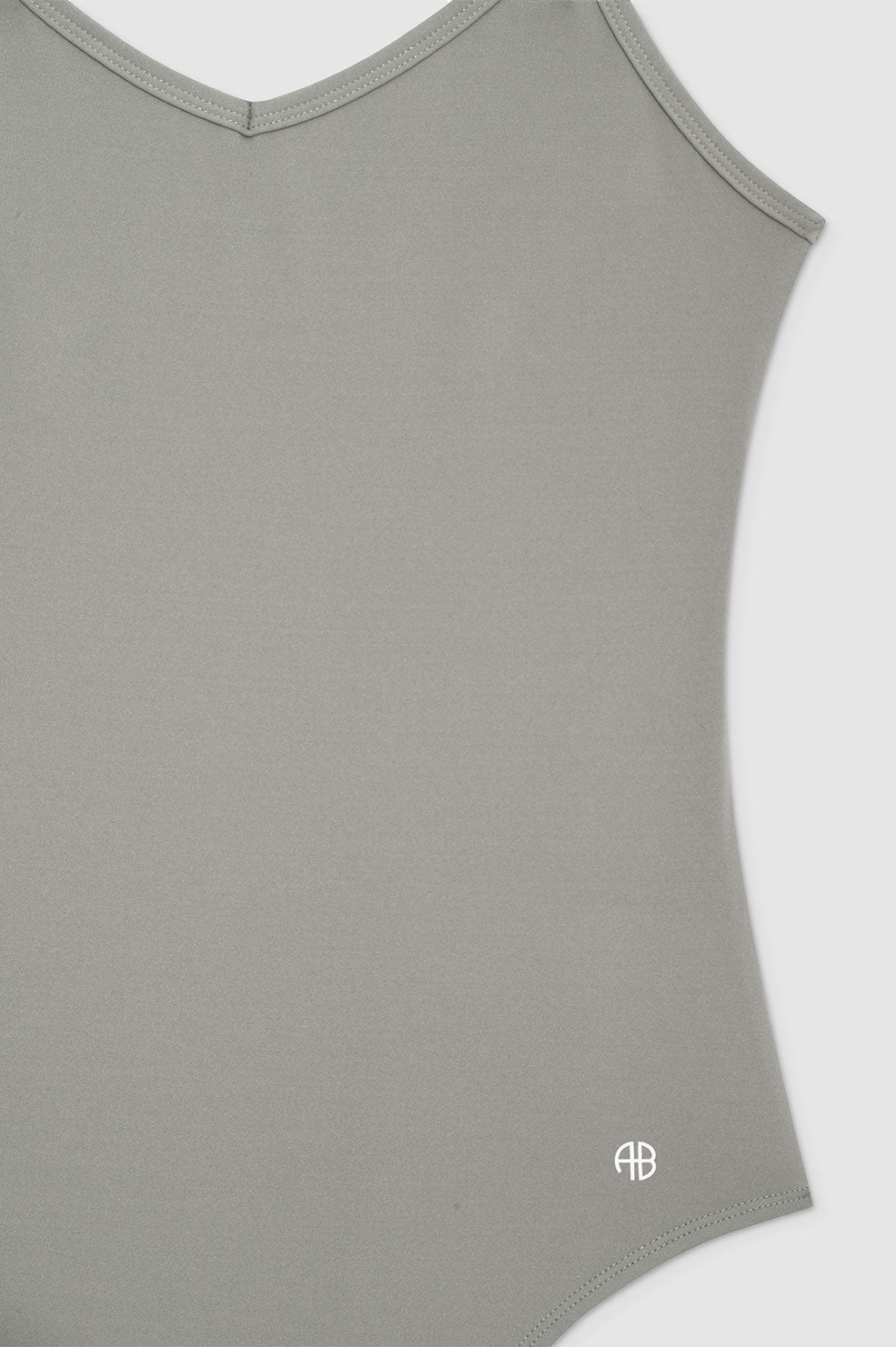 ANINE BING Alissa Bodysuit - Storm Grey - Detail View