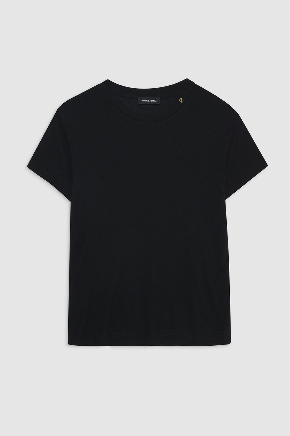 ANINE BING Amani Tee - Black Cashmere Blend - Front View