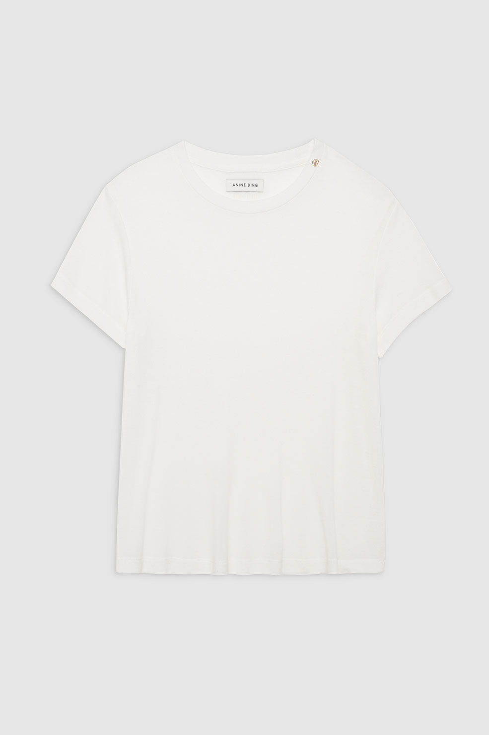 ANINE BING Amani Tee - Off White - Front View