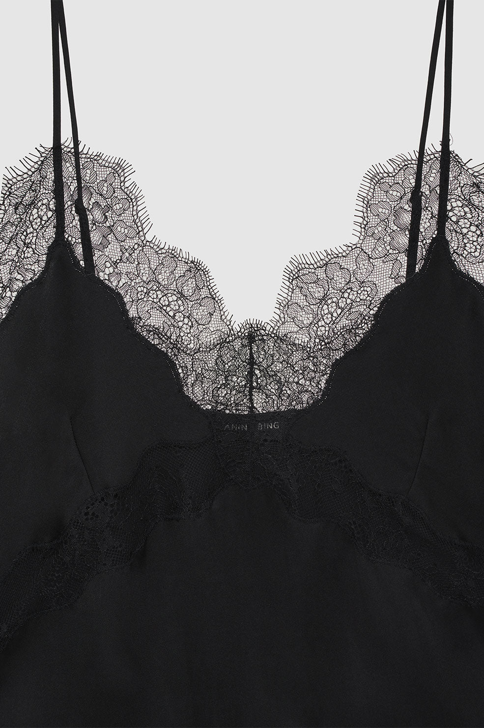 ANINE BING Amelie Camisole - Black - Detail View