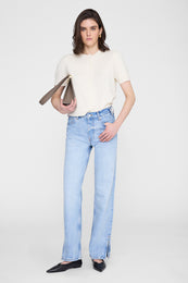 ANINE BING Anine Bag Smooth Leather - Taupe - on model front view