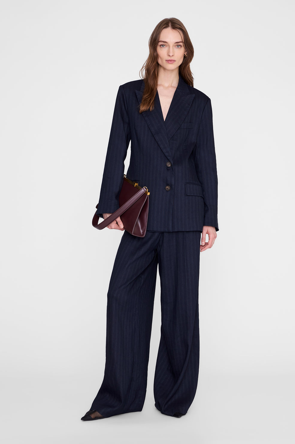 Aretha Blazer - Navy Pinstripe