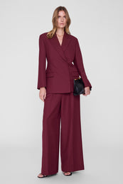 ANINE BING Aretha Blazer - Burgundy - on model front