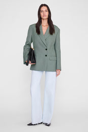 ANINE BING Aretha Blazer - Sage - on model front third 