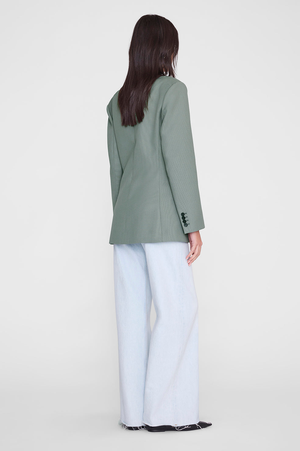 ANINE BING Aretha Blazer - Sage - on model back second