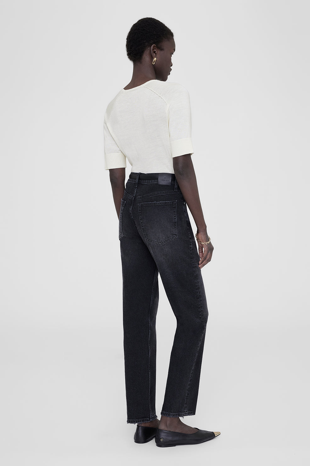 ANINE BING Aria Sweater - Ivory - On Model Back