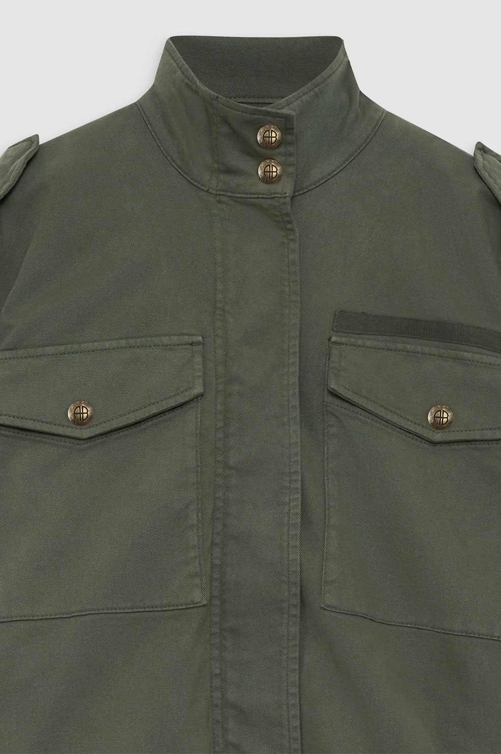 ANINE BING Audrey Jacket - Army Green - Detail View