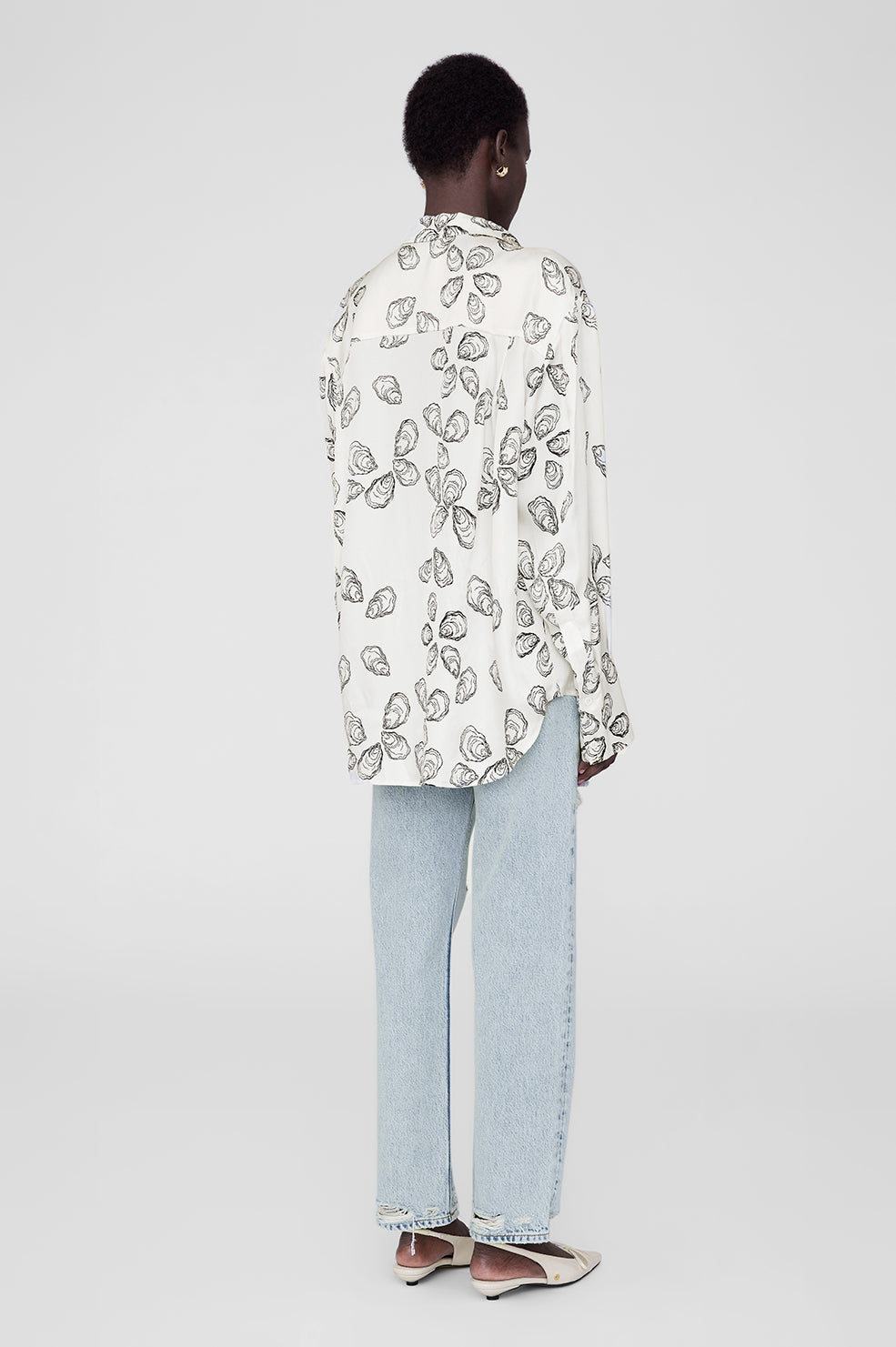 ANINE BING Avalon Shirt - Bone Oyster thumbnail