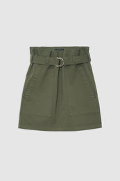 ANINE BING Aveline Skirt - Army Green - Front Detail View