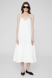 ANINE BING Averie Dress - White - On Model Front