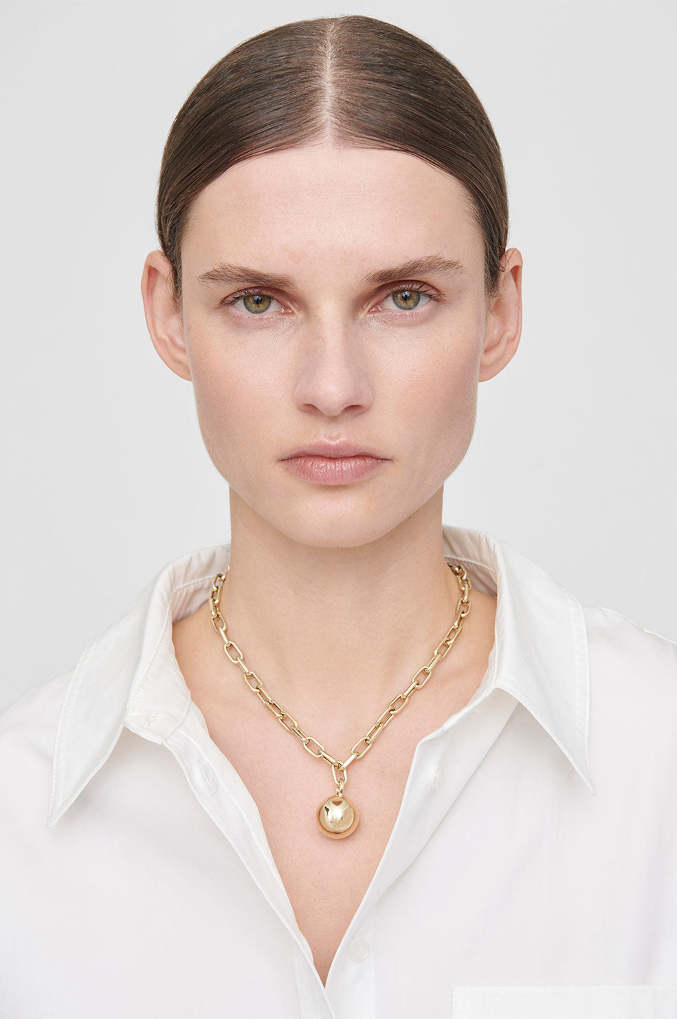 ANINE BING Ball Charm - Gold - On Model Front - On Model View
