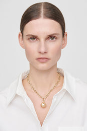 ANINE BING Ball Charm - Gold - On Model Front - On Model View
