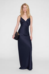 ANINE BING - Bar Maxi Skirt - Navy - On Model Front