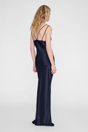 ANINE BING - Bar Maxi Skirt - Navy - On Model Back