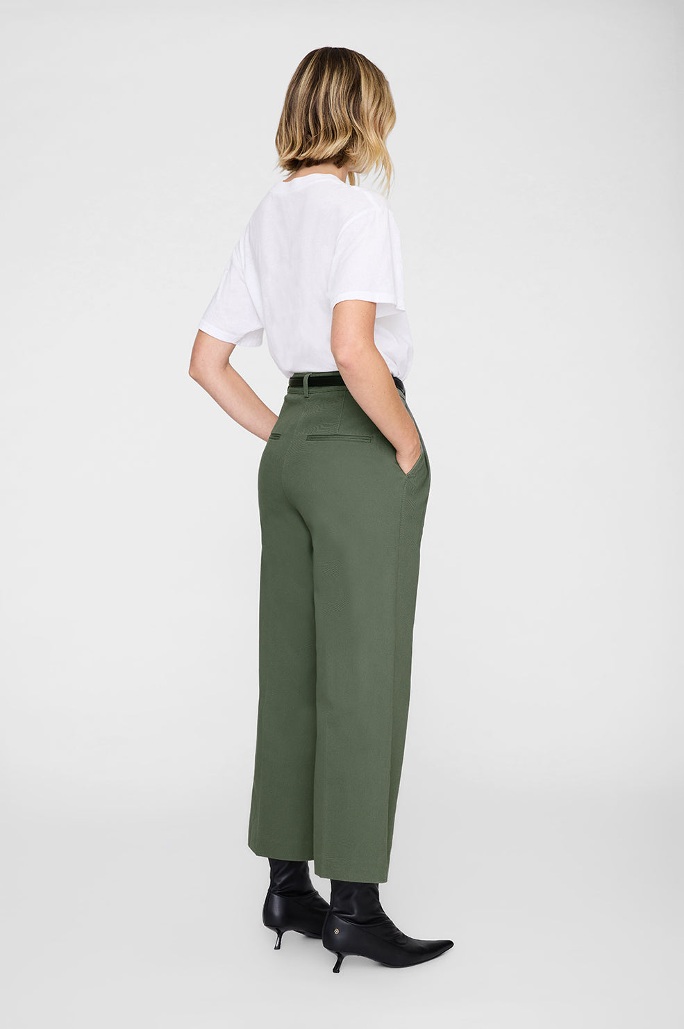 ANINE BING Belen Pant - Army - on model back