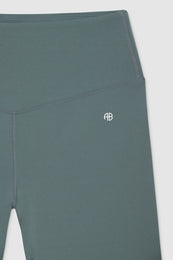 ANINE BING Blake Biker Short - Dark Sage - Detail View