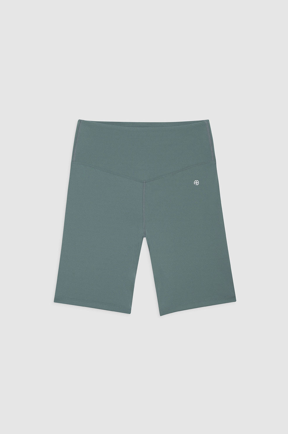 ANINE BING Blake Biker Short - Dark Sage - Front View