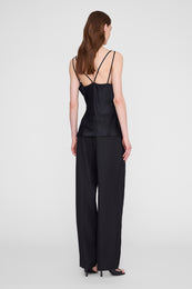 ANINE BING Blanca Top - Black - on model back