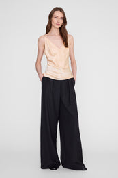 ANINE BING Blanca Top - Golden Beige - on model front