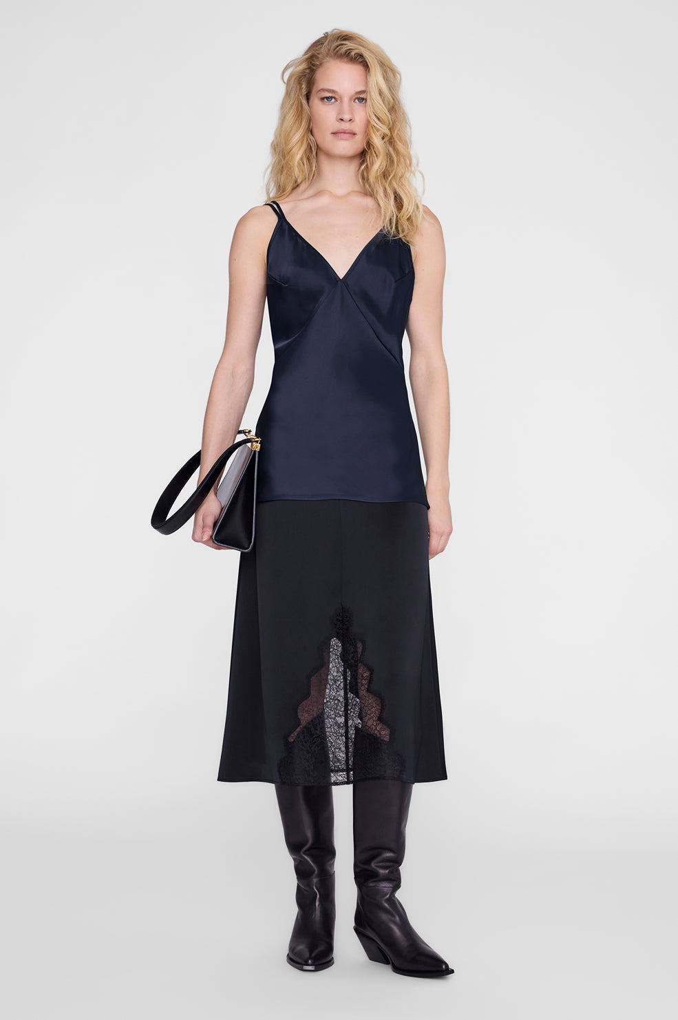 ANINE BING - Blanca Top - Navy - On Model Front