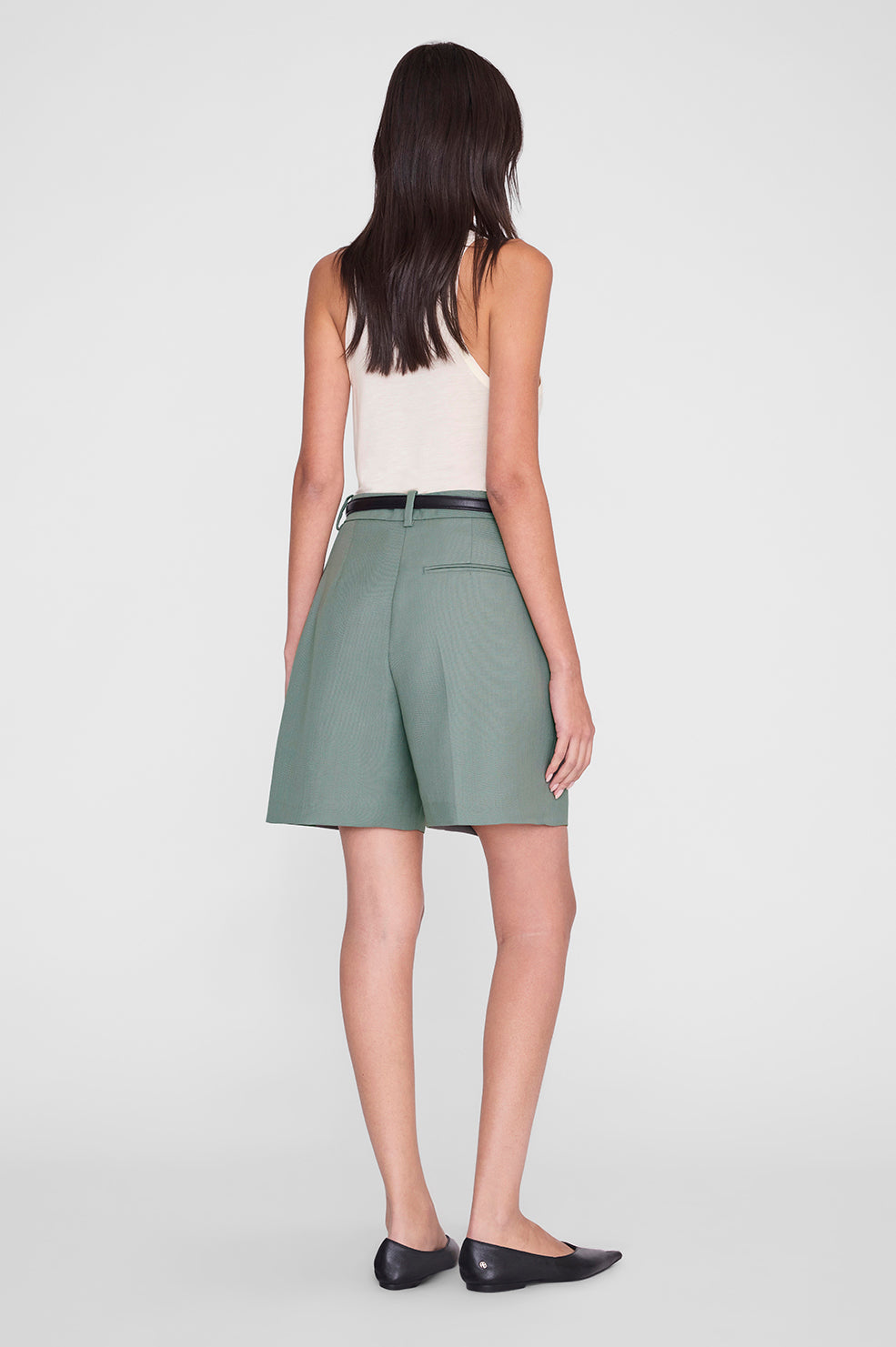 ANINE BING Brice Short - Sage - on model back view