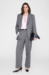 ANINE BING Bridget Shirt - Powder Pink - on model front second image