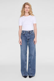 ANINE BING - Brie Jean 33" - Dark Indigo - on model front