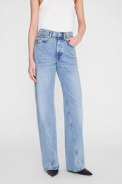 ANINE BING Brie Jean - Pale Azure - on model front detail