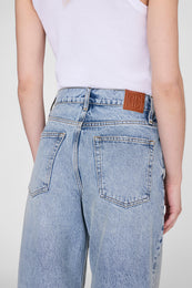 ANINE BING Brie Jean 33" - Reservoir Blue - on model back detail second image