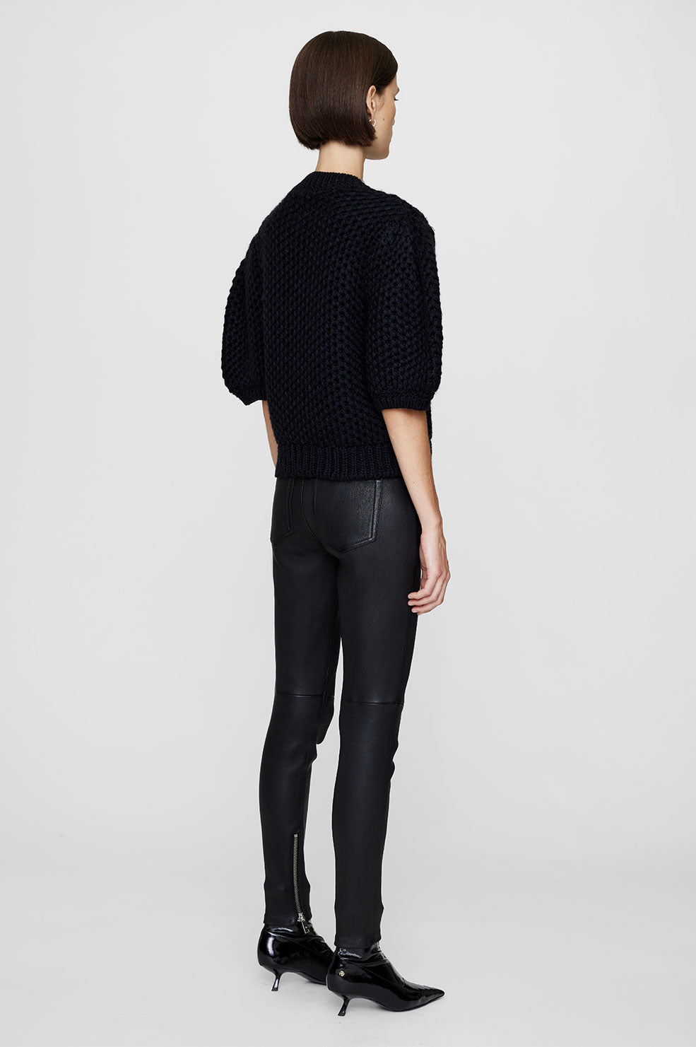 ANINE BING Brittany Sweater - Black - On Model Back