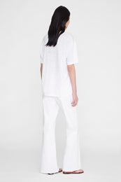 ANINE BING Cade Tee - White - on model front view