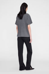 ANINE BING Cade Tee Los Angeles University - Washed Grey - on model back view