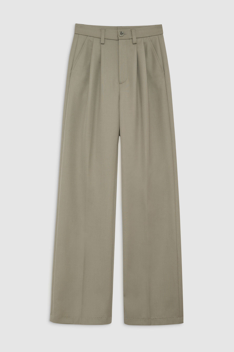 ANINE BING Carrie Pant - Green Khaki - Front View