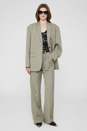 ANINE BING Carrie Pant - Green Khaki - On Model Second Image