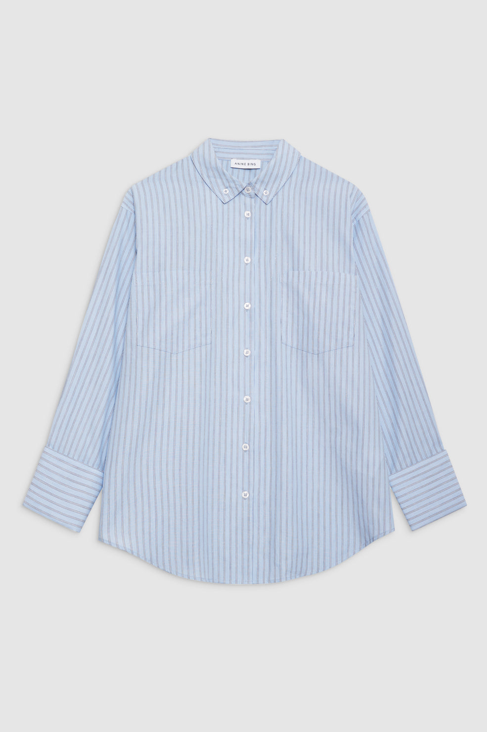 ANINE BING Catherine Shirt - Blue And White Stripe thumbnail