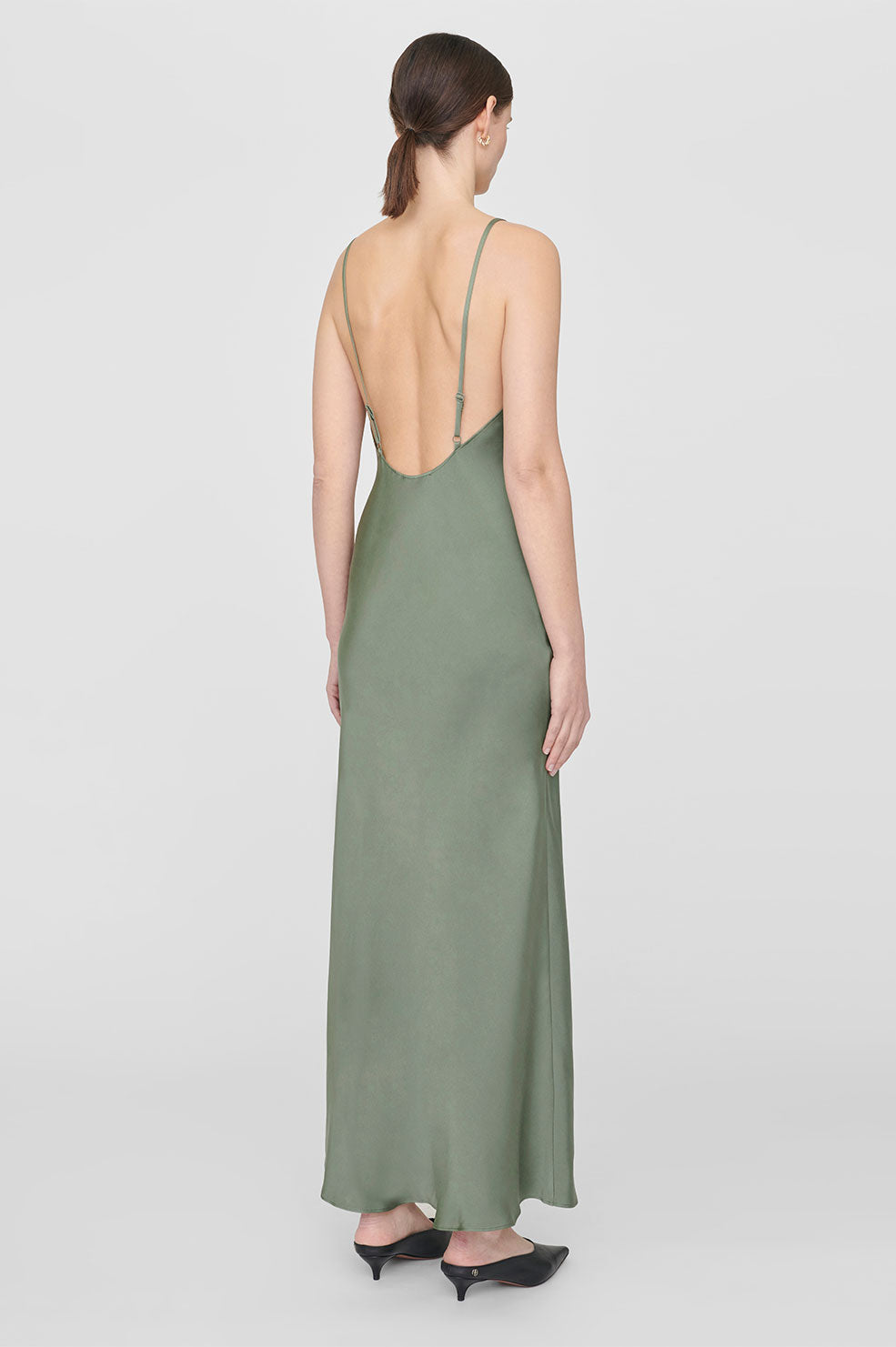 anine bing green dress ANINE BING Cole Dress