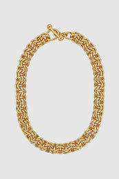 ANINE BING Chunky Double Chain Necklace - 14k Gold - Front View