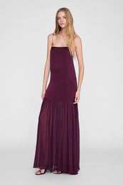 ANINE BING Clementine Dress - Fig - front view