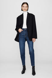 ANINE BING Clyde Jean - Mare Blue - On Model Front Second Image