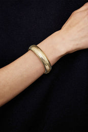 ANINE BING Coil Chain Bracelet - Gold - On Model View