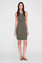 ANINE BING Cole Dress - Sage - on model front