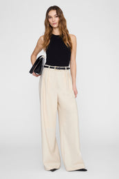 ANINE BING Cole Tank - Black - on model front view