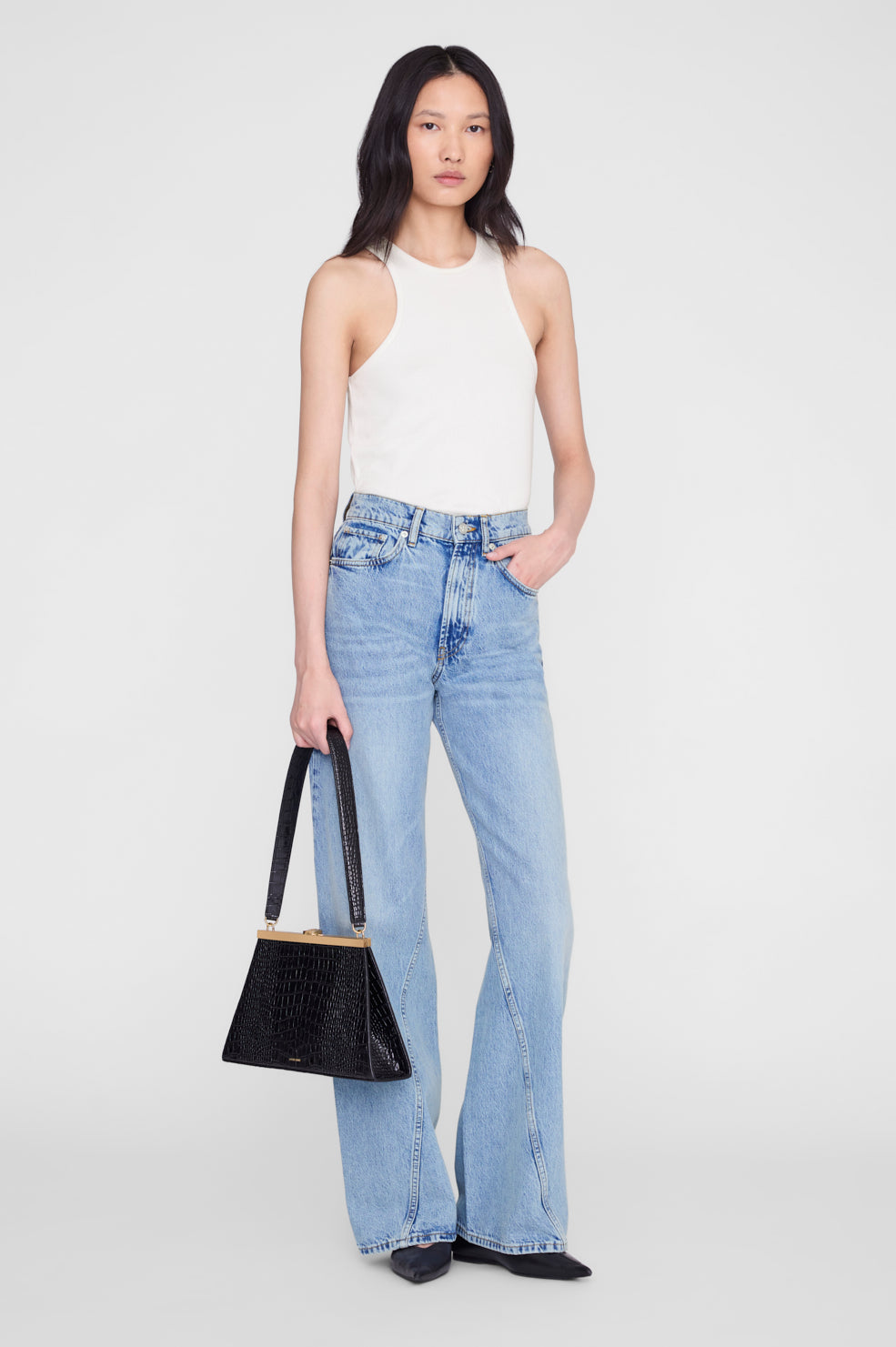 ANINE BING Cole Tank - Cream - front view