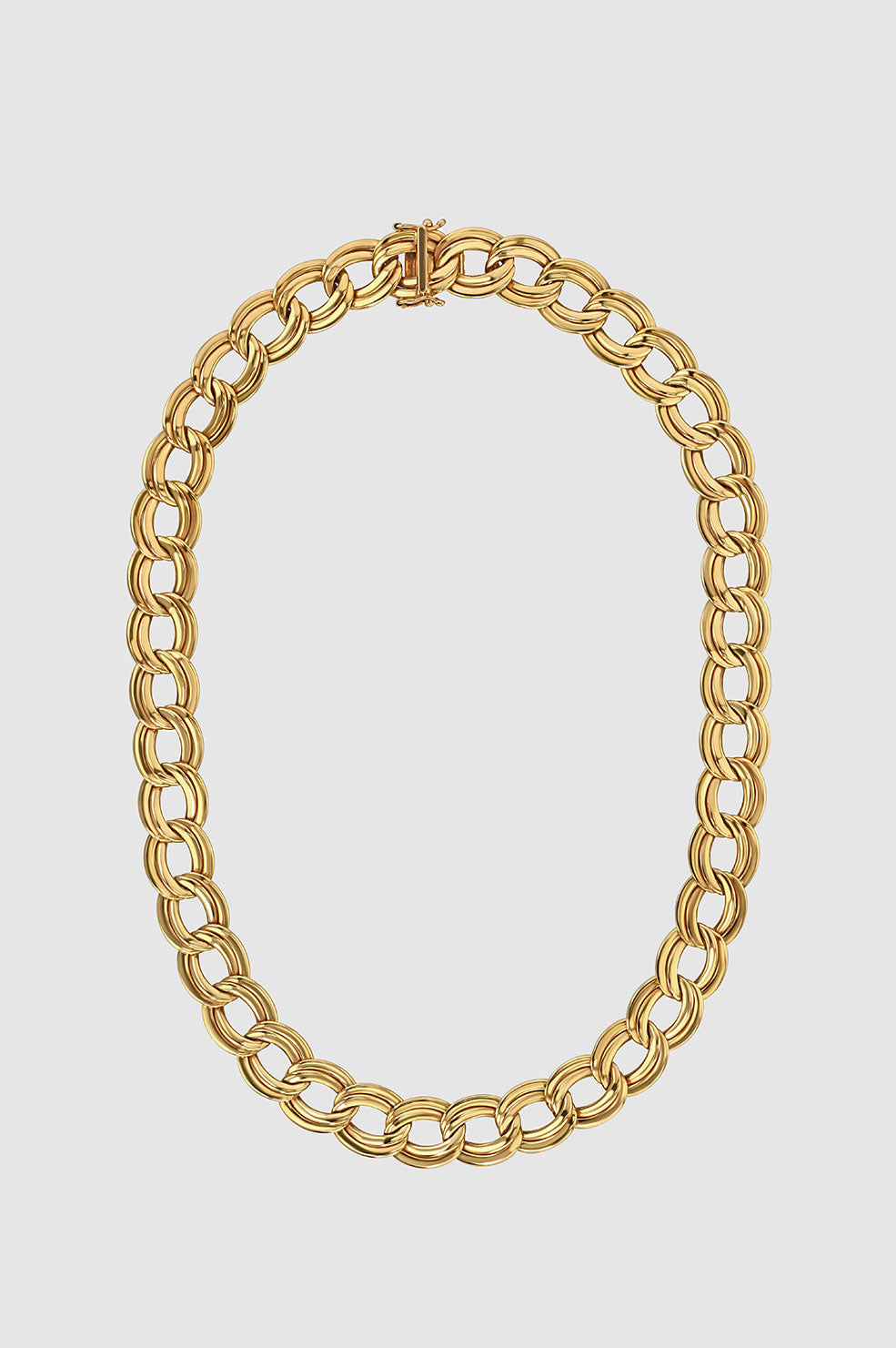 ANINE BING Double Link Chain Necklace - 14k Gold - Front View