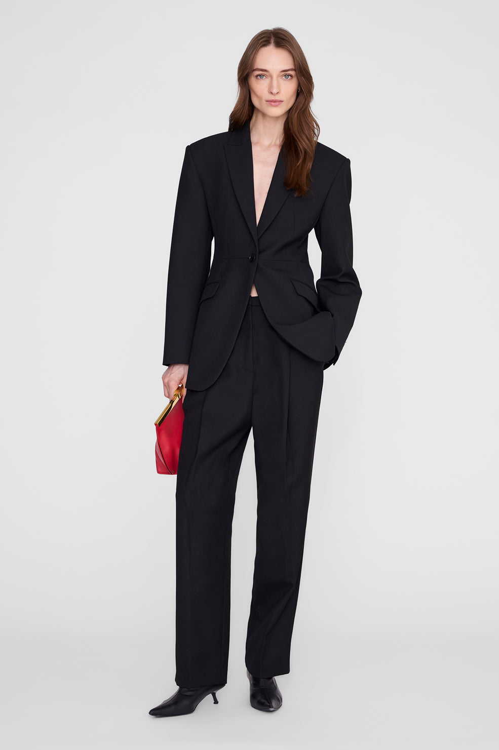 ANINE BING Elga Blazer - Black - on model front