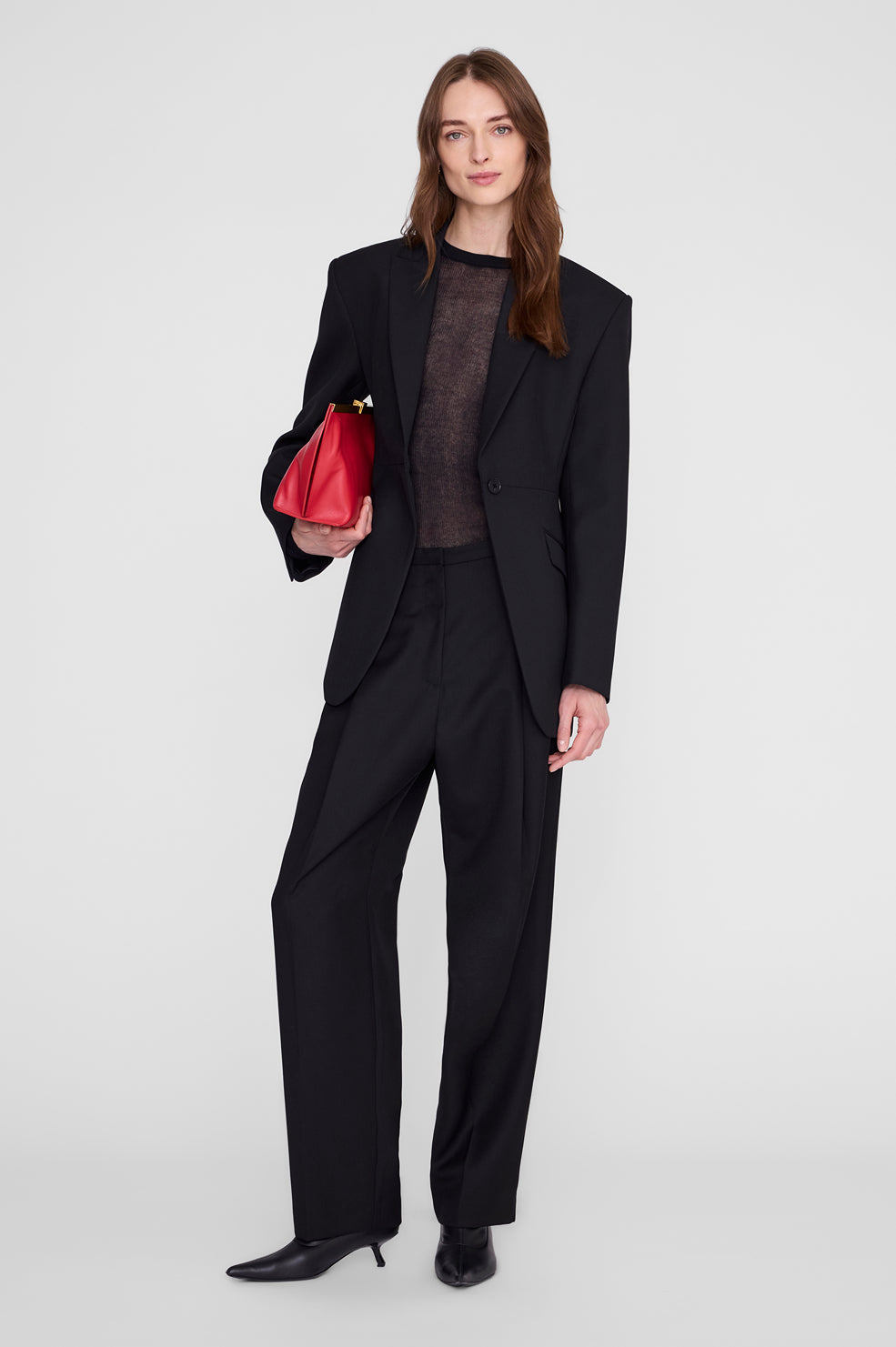 ANINE BING Elga Blazer - Black - on model front second image