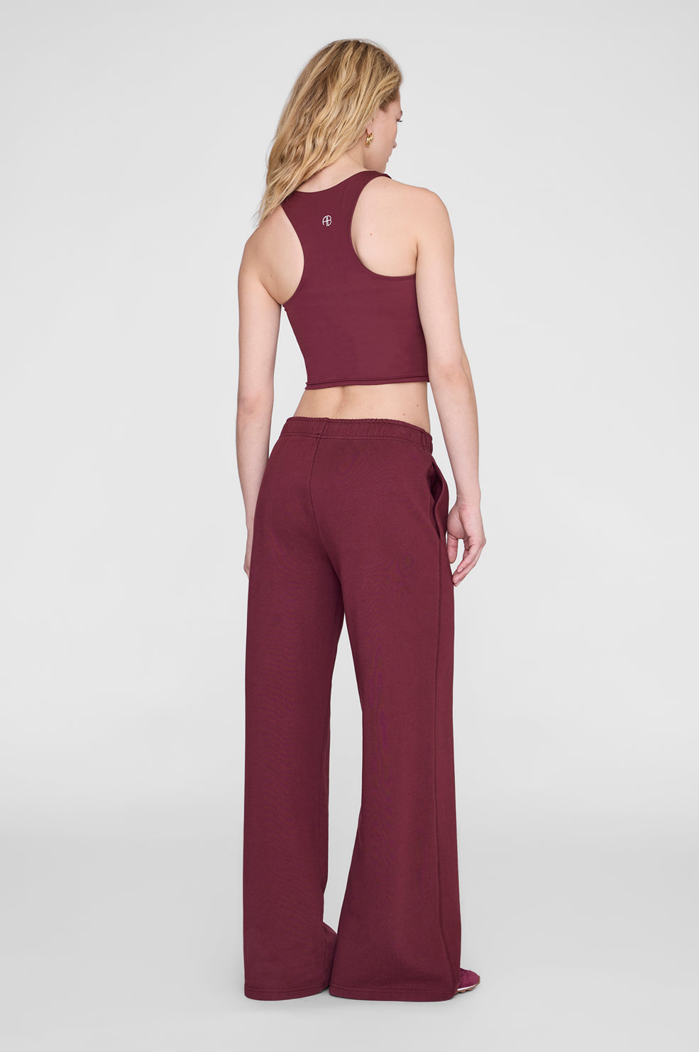 ANINE BING Elina Bra - Burgundy - on model back