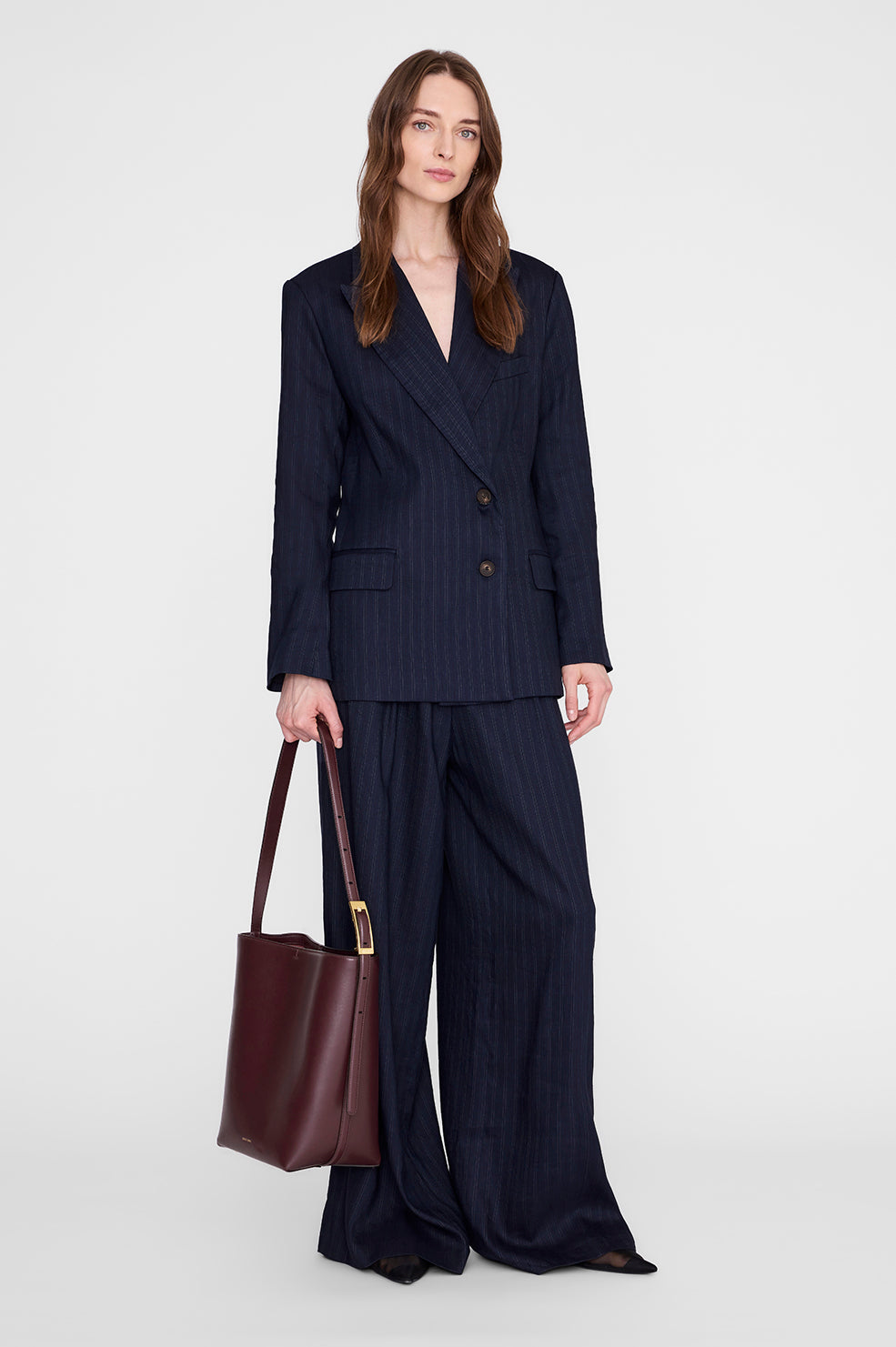 Elly Bucket Bag Grained Leather - Fig